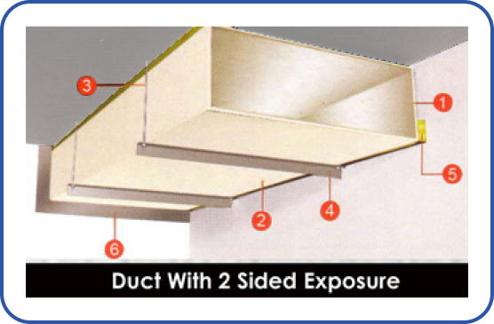 Duct With 2 Sided Exposure